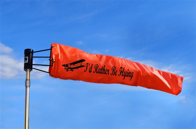 Perfect Pilot Gift–Aviation Quality Windsock–I'd Rather Be Flyin